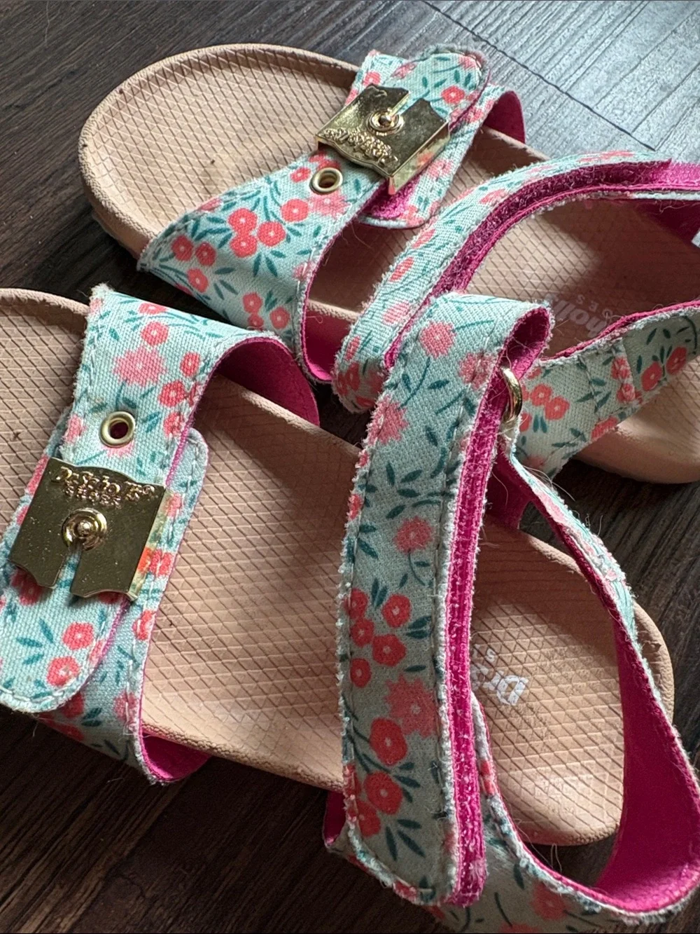 Dr. Scholl's Toddler Girls Sandals in Mint and Pink